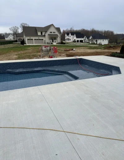geometric inground pool with the platinum pattern.