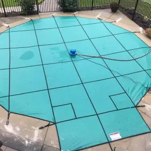 Green mesh pool cover