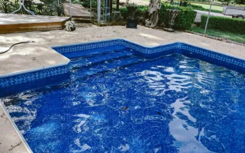 a beautiful rectangle pool with the Agra Bahama liner