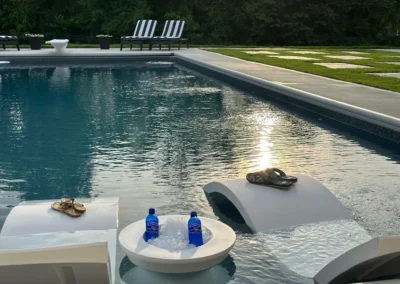 slate mosaic liner in water